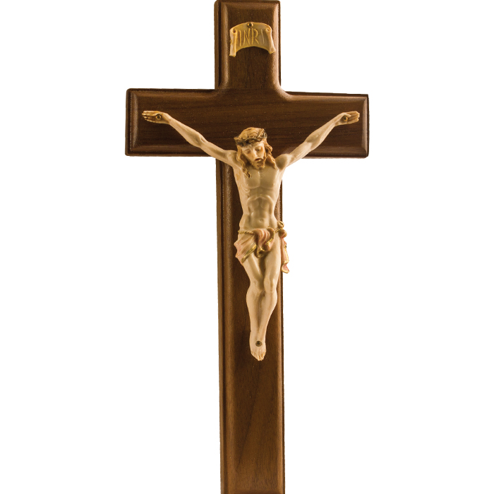 8" Walnut Crucifix