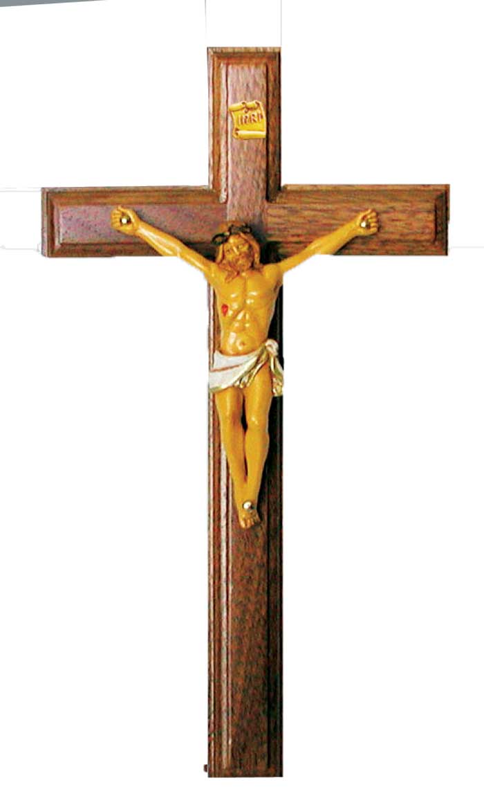 11" Walnut Crucifix