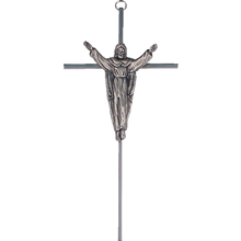 10" Nickel Crucifix