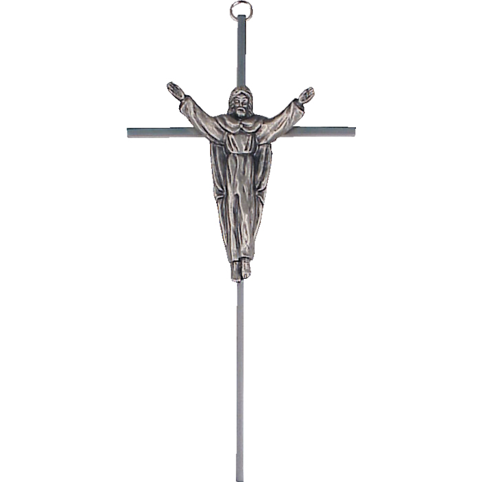 10" Nickel Crucifix