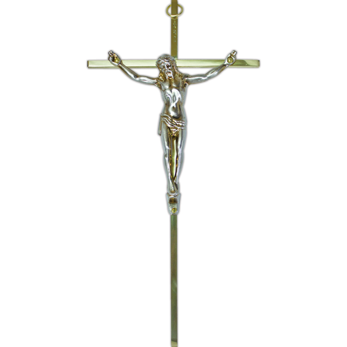 10" Brass Crucifix