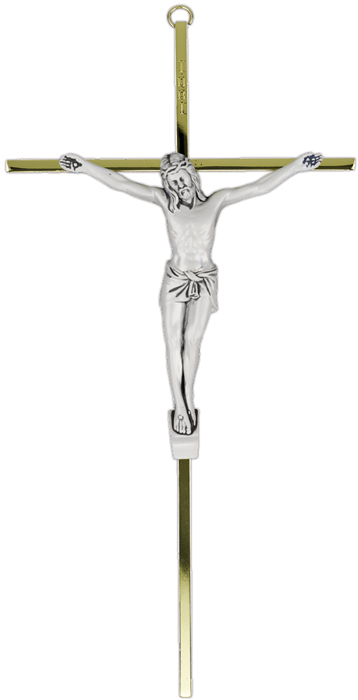 10" Gold Italian Crucifix