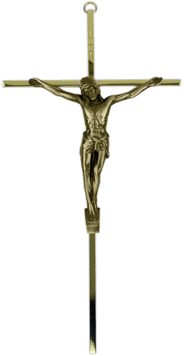 10" Gold Italian Crucifix
