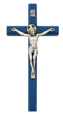 10" Blue Crucifix