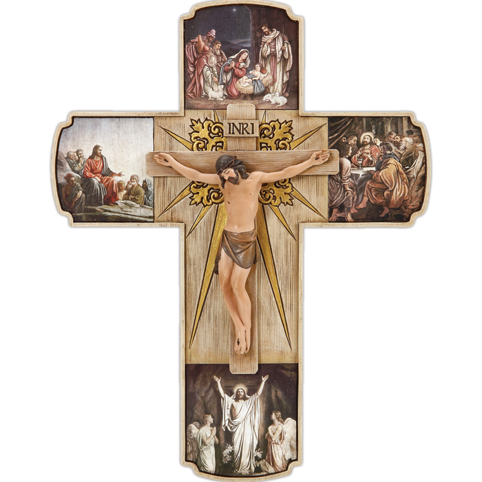 12" Life of Christ Wall Crucifix
