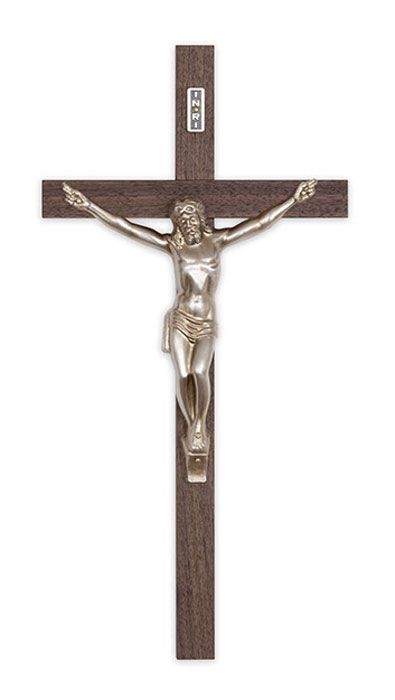 12" Walnut Crucifix