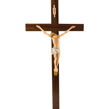 12" Walnut Crucifix