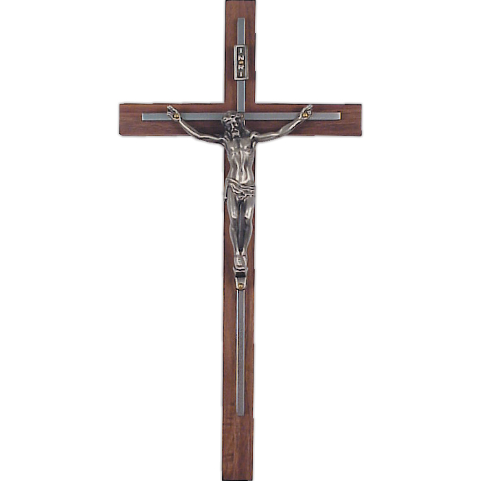 12" Walnut Crucifix