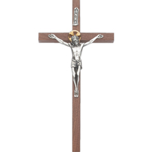Walnut Crucifix 10"