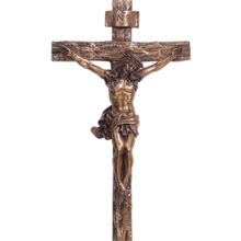 9 1/4" Rustic Bronze Style Crucifix