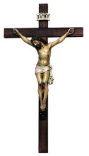 22" Traditional Crucifix with Full Color Corpus