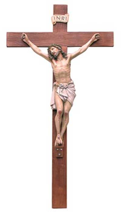 43" Traditional Crucifix with Christ in Agony Corpus