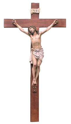 43" Traditional Crucifix with Christ Deceased Corpus