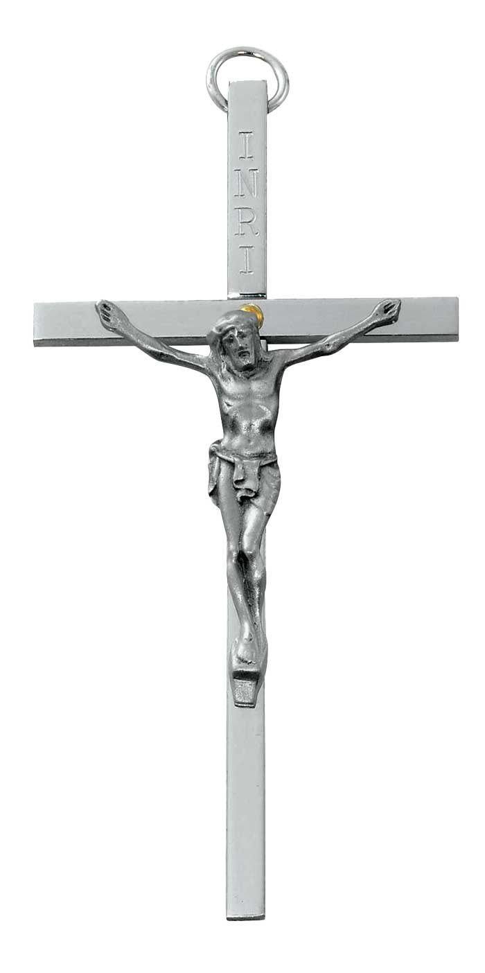 4" Aluminum Crucifix