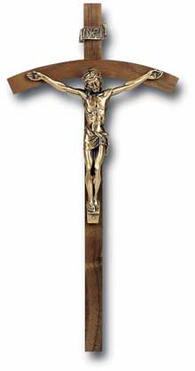 10" Walnut Crucifix