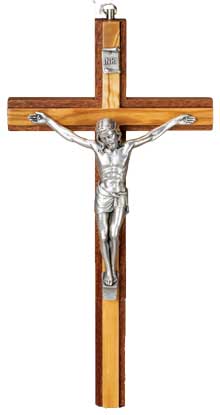 12" Mahogany Crucifix