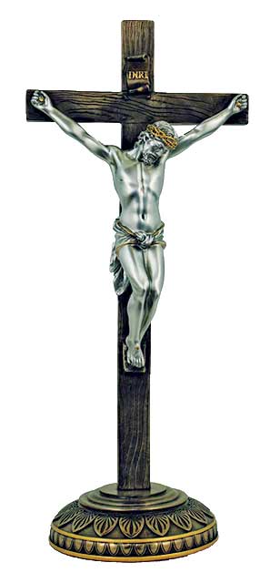 13 3/4" Standing Crucifix