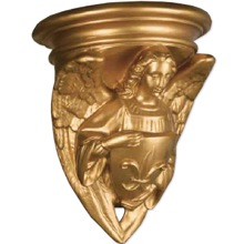 Angel with Fleur De Lis Bracket