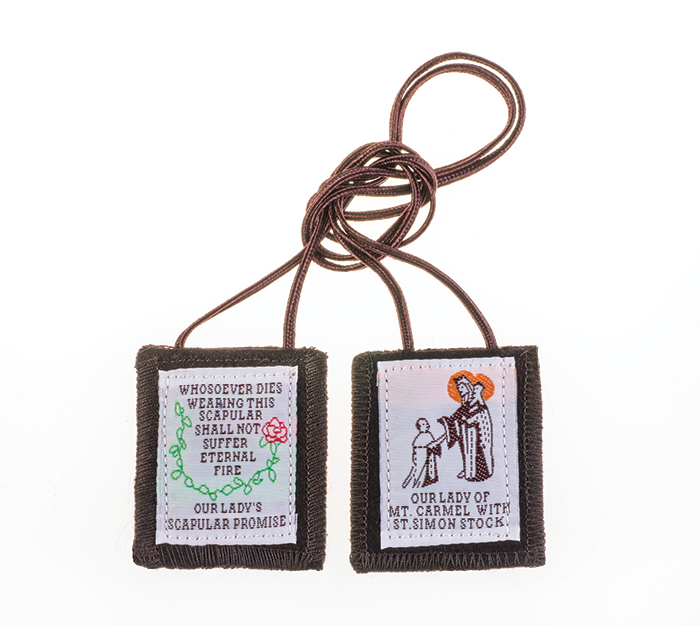 100% WOOL BROWN SCAPULAR