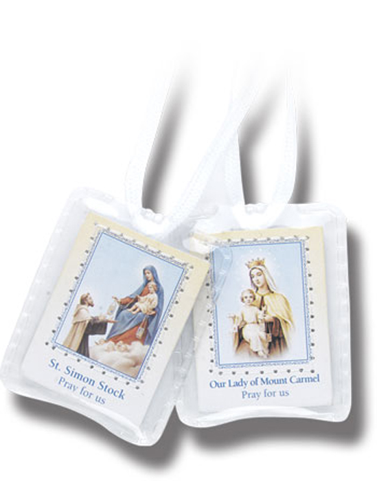 Mt. Carmel Scapular - White Cord