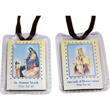 Mt. Carmel Scapular W/ Brown Cord