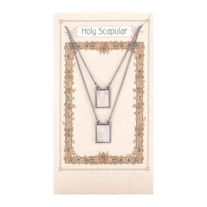 Mother of Pearl Tiered Scapular Pendant