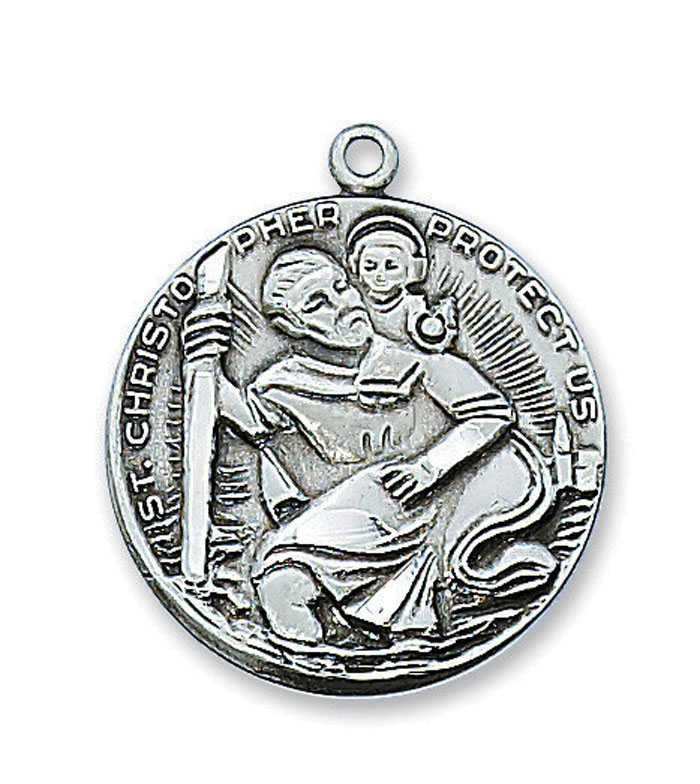 24" Pewter St. Christopher