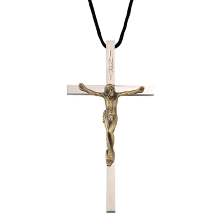 Silver Plated 4" Clergy Crucifix