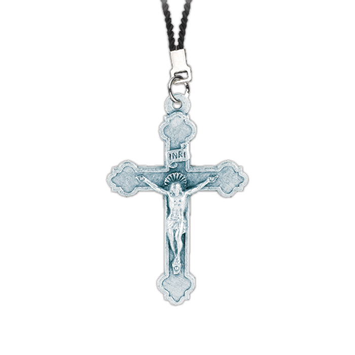 Silver Oxidized Crucifix