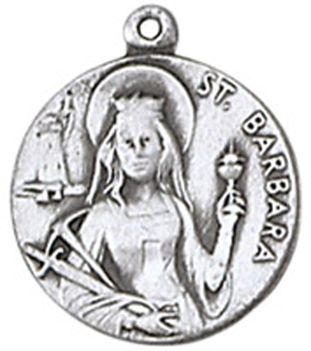 St. Barbara Pewter Pendant
