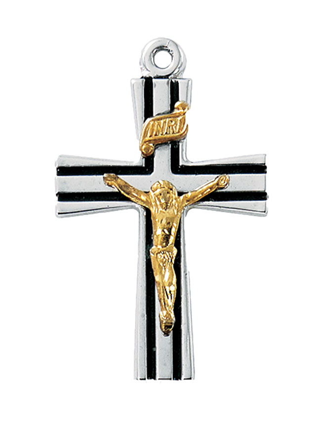 TWO-TONE CRUCIFIX