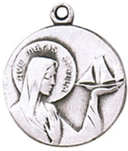 Ave Maris Stella (Hail Star of the Sea) Pewter Pendant
