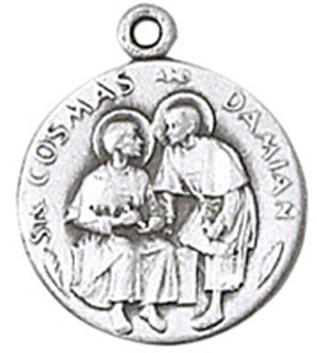 Sts. Cosmas and Damian Pewter Pendant