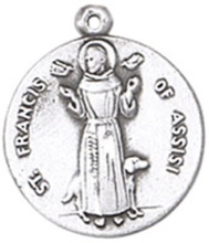 St. Francis of Assisi (with Animals) Pewter Pendant