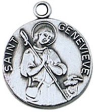 St. Genevieve Pewter Pendant