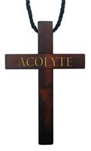3"X2" OLIVE WOOD LATIN ACOLYTE