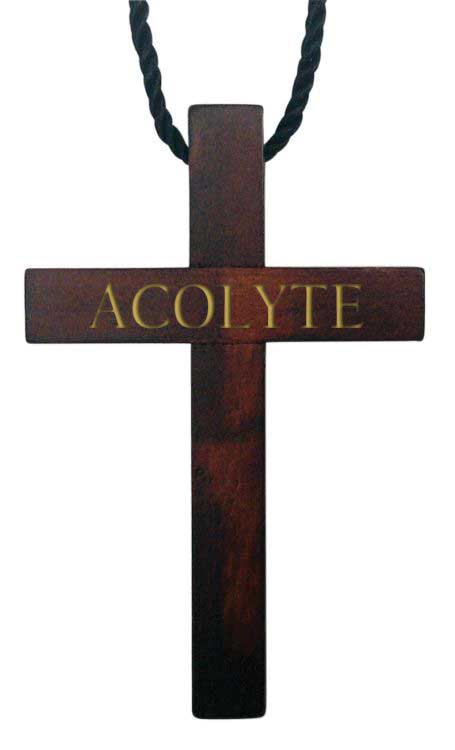 3"X2" OLIVE WOOD LATIN ACOLYTE