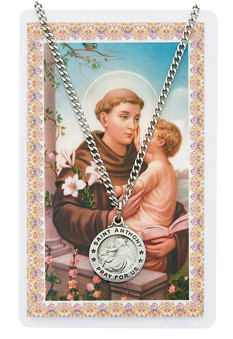 St. Anthony Pewter Patron Saint Pendant