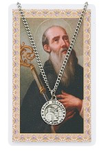 St. Benedict Pewter Patron Saint Pendant
