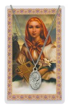 St. Dymphna Pewter Patron Saint Pendant