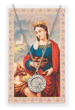 St. Elizabeth of Hungary Pewter Patron Saint Pendant