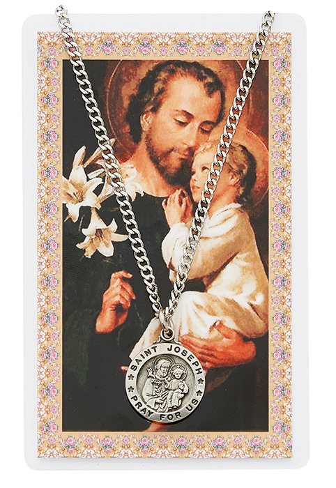 St. Joseph Pewter Patron Saint Pendant