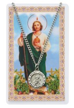 St. Jude Pewter Patron Saint Pendant