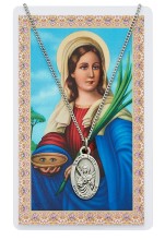 St. Lucy Pewter Patron Saint Pendant