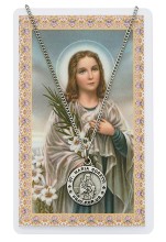 St. Maria Goretti Pewter Patron Saint Pendant