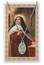 St. Teresa of Avila Pewter Patron Saint Pendant