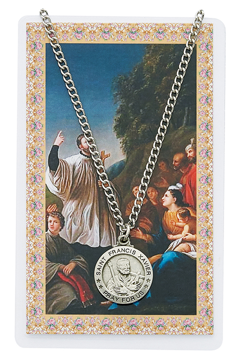 St. Francis Xavier Pewter Patron Saint Pendant