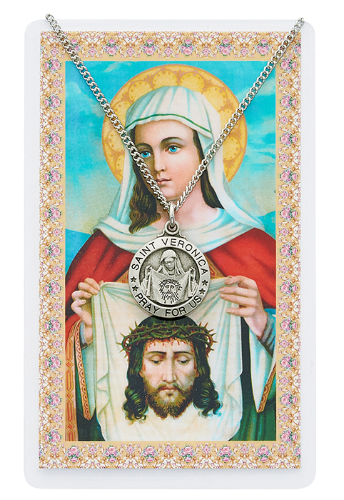 St. Veronica Pewter Patron Saint Pendant