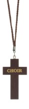 2 1/4" Wood Cross Pendant - Choir