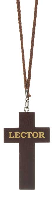 2 1/4" Wood Cross Pendant - Lector